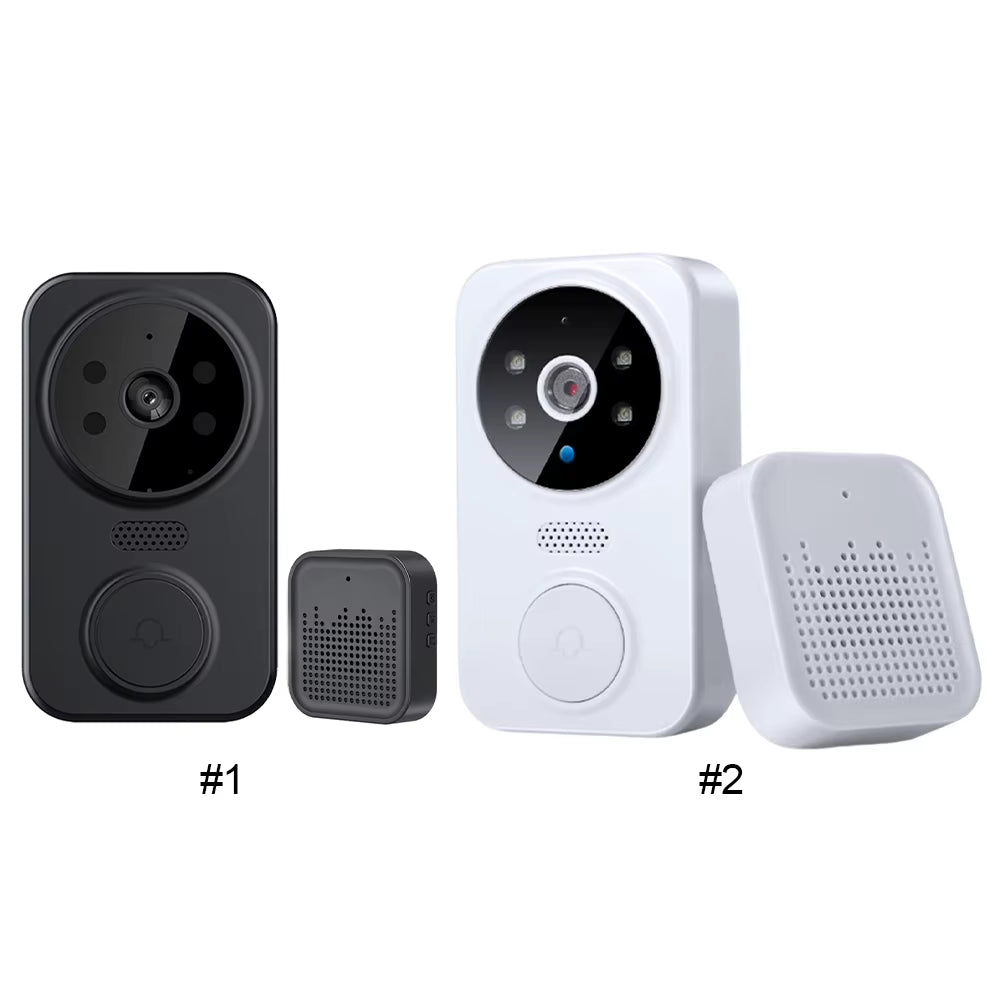 Wifi Wireless Video Doorbell with Chime APP Remote Monitoring Intelligent Doorbell Front Door Camera Indoor Outdoor Surveillance