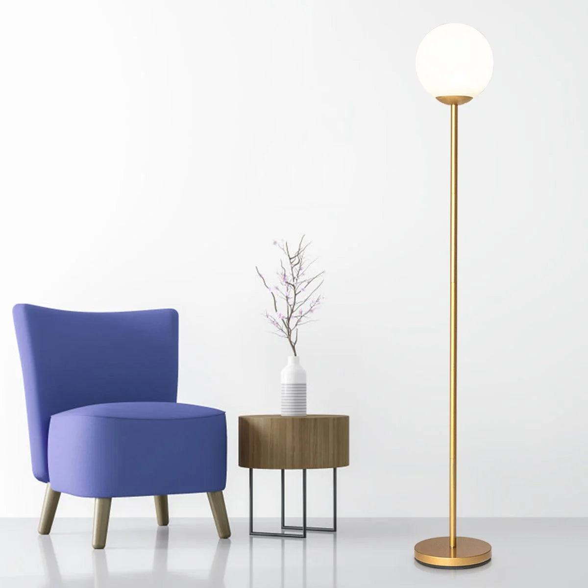 Globe Lamp Cover Floor Lamp with Acrylic Lampshade