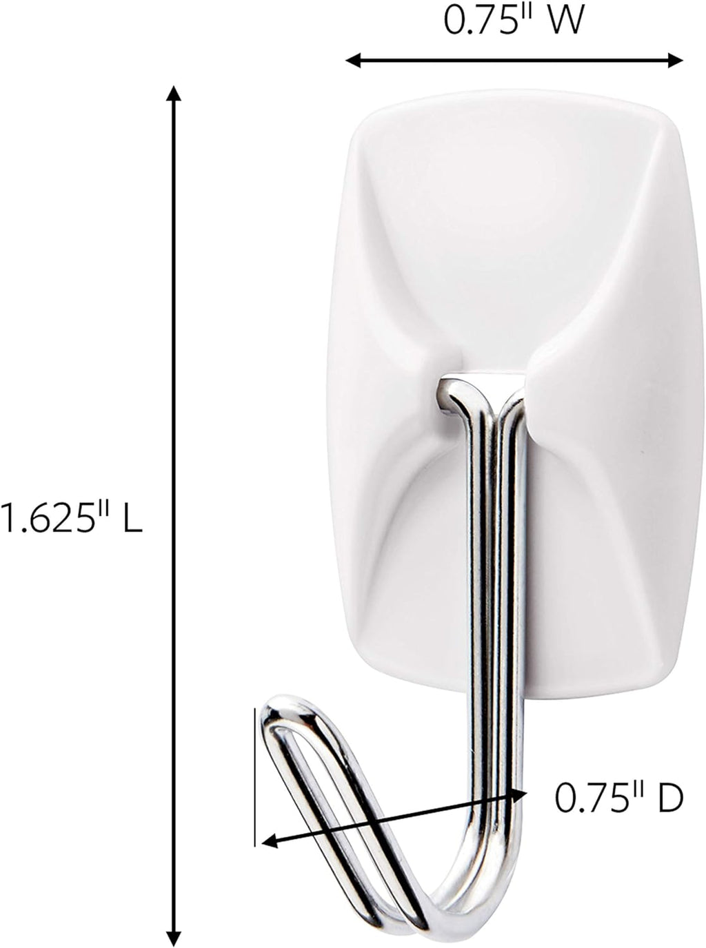 GP067-16NA Small Wire Hardware, Silver, White, 16 Hooks