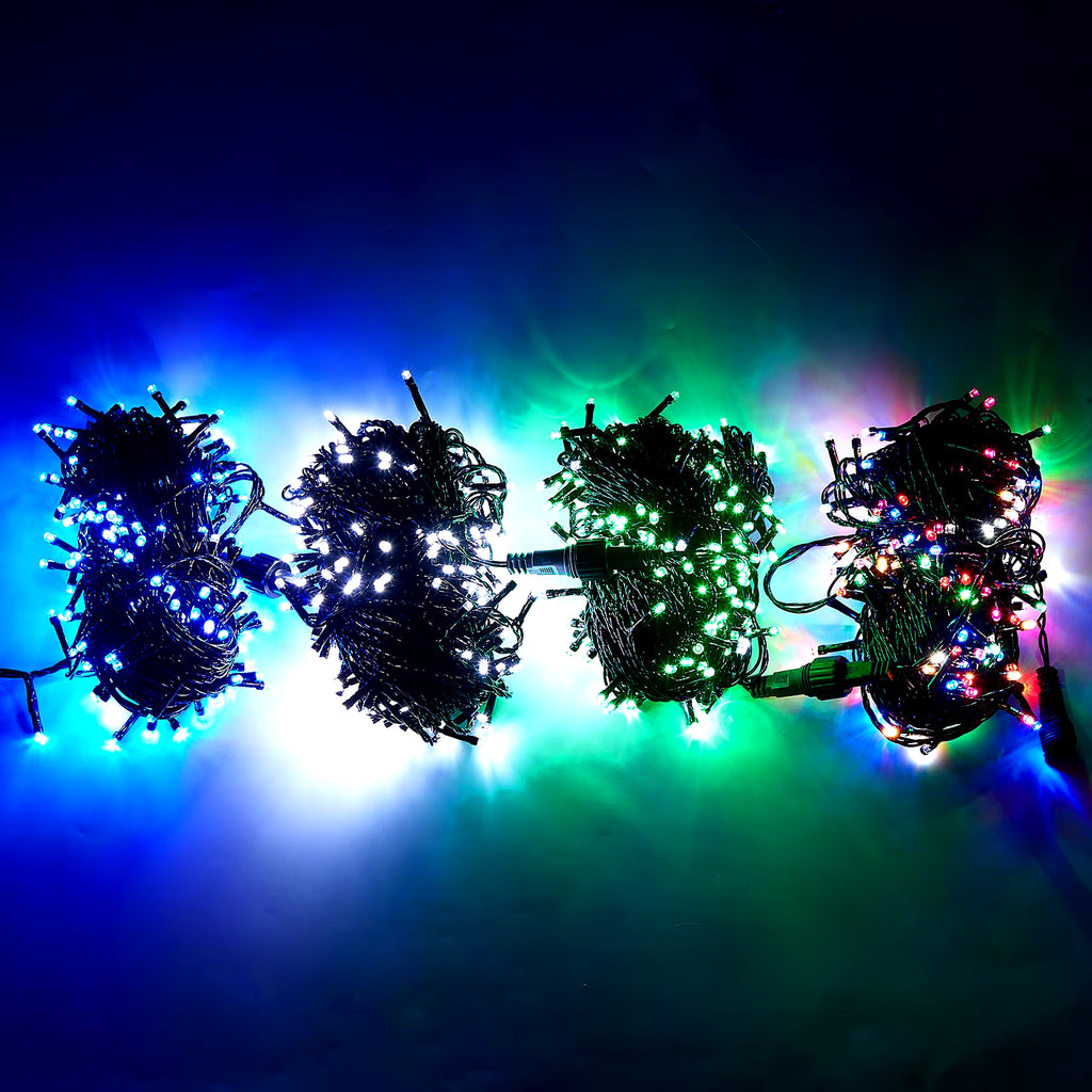 20M Black Wire 156/200 LED Fairy String Lights Garlands Christmas Tree Decoration for Wedding Party Outdoor Indoor EU UK Plug