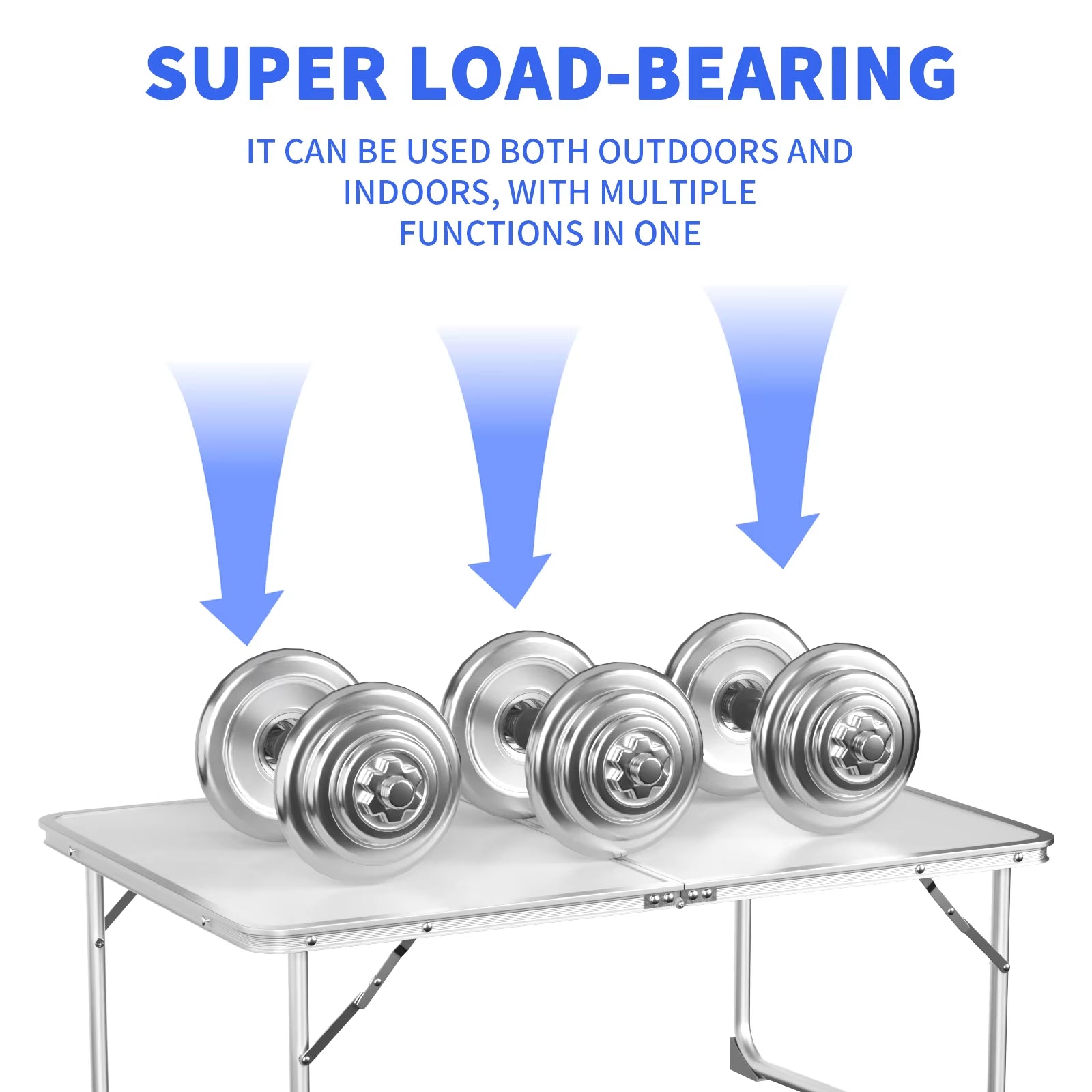 Small Folding Picnic Camping Table, Aluminium Lightweight Foldable Outdoor Garden Backyards BBQ Portable Table,60X40X26Cm Table